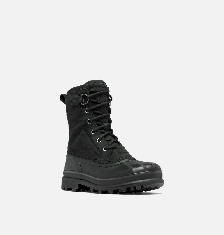 Men's CARIBOU ROYAL Waterproof Winter Boots, Color: Black, Black, image 7