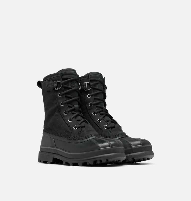 Men's CARIBOU ROYAL Waterproof Winter Boots, Color: Black, Black, image 2