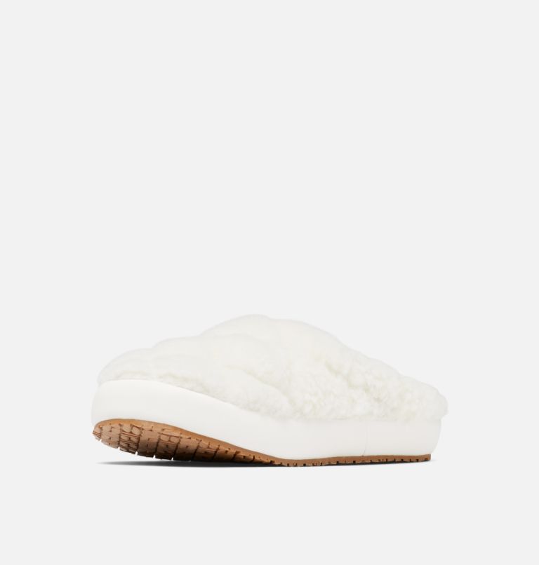 White sherpa online slippers