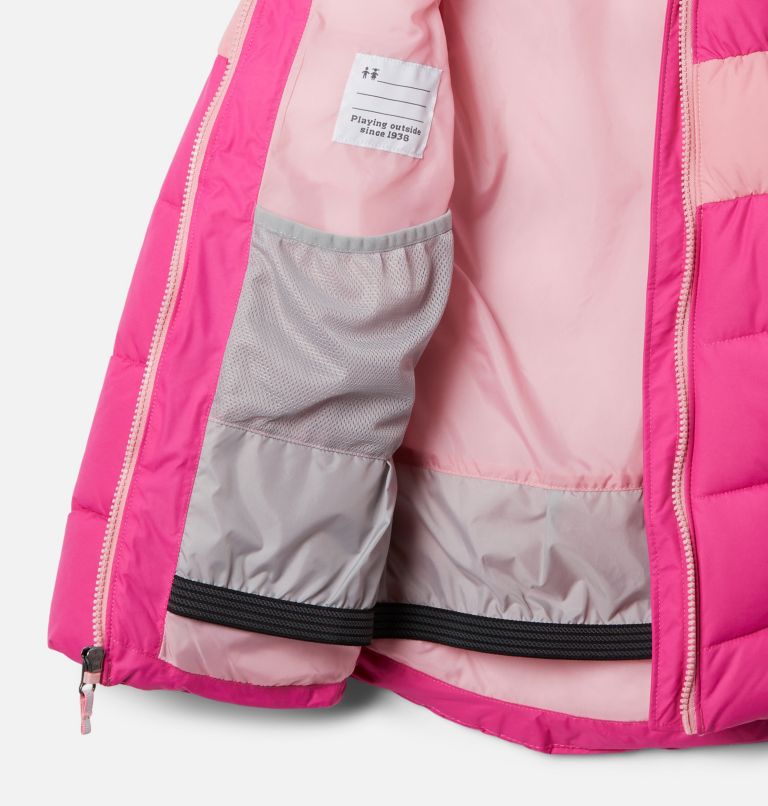 Girls' Arctic Blast II Jacket, Color: Pink Ice, Pink Orchid, image 3
