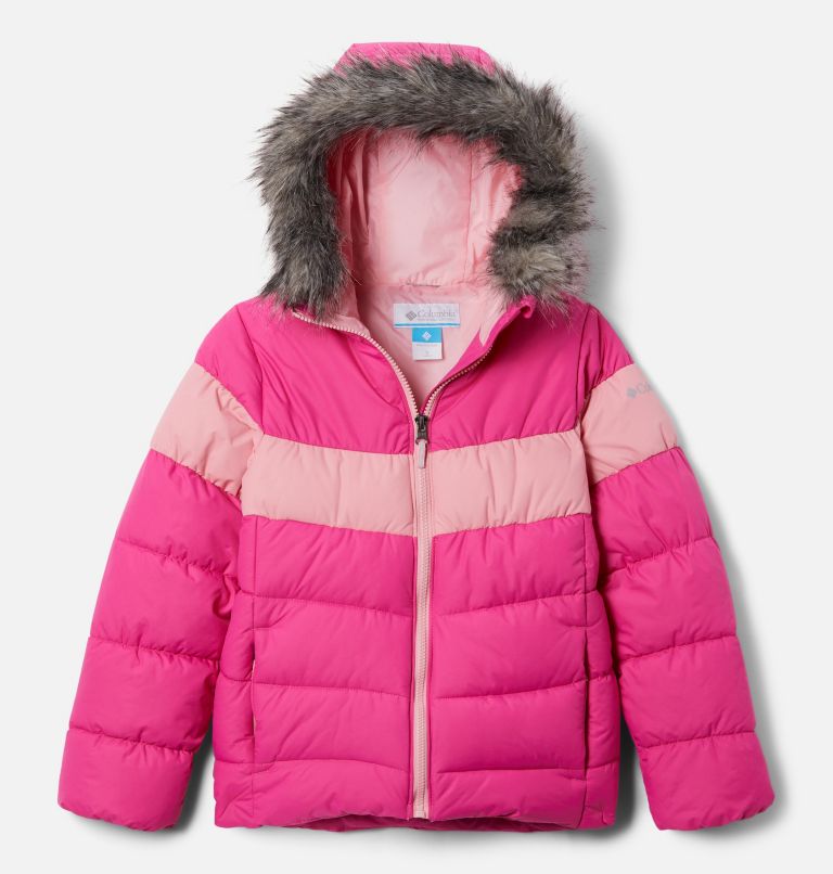 Girls' Arctic Blast II Jacket, Color: Pink Ice, Pink Orchid, image 1