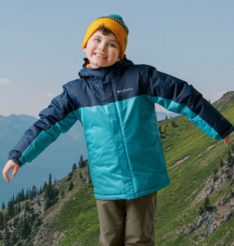Boys' Hikebound Insulated Jacket, Color: Shasta, Collegiate Navy, image 4