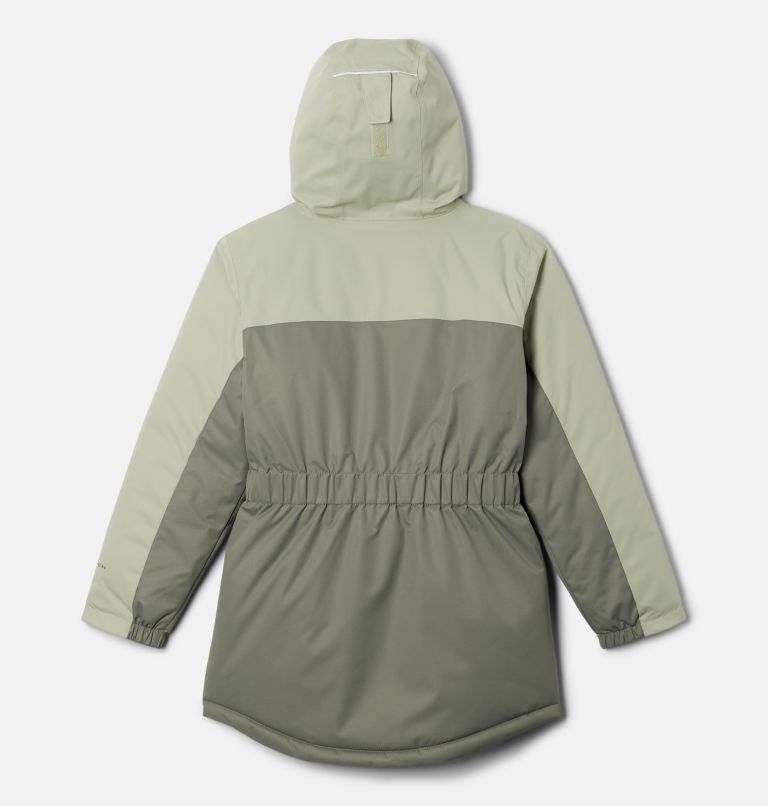 Thumbnail: Girls' Hikebound Long Insulated Jacket, Color: Stone Green, Safari, image 2