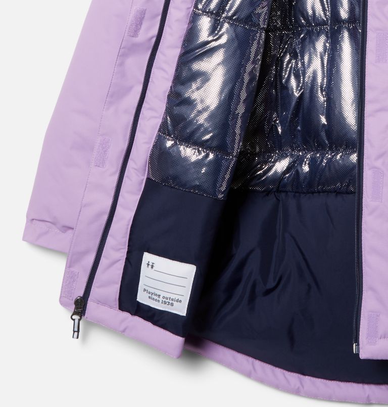 Thumbnail: Girls' Hikebound Long Insulated Jacket, Color: Gumdrop, image 3