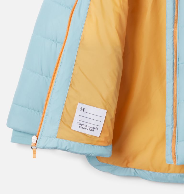 Girls' Katelyn Crest II Hooded Jacket, Color: Aqua Haze, image 3