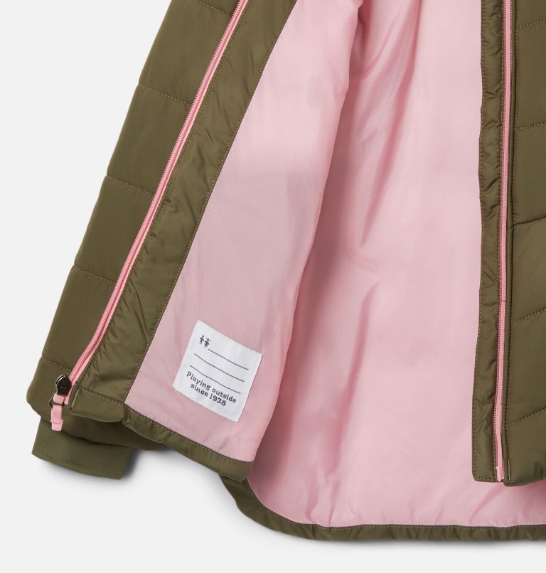 Girls' Katelyn Crest II Hooded Jacket, Color: Stone Green, image 3