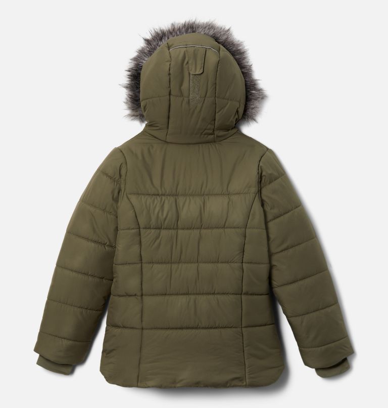Girls' Katelyn Crest II Hooded Insulated Jacket, Color: Stone Green, image 2