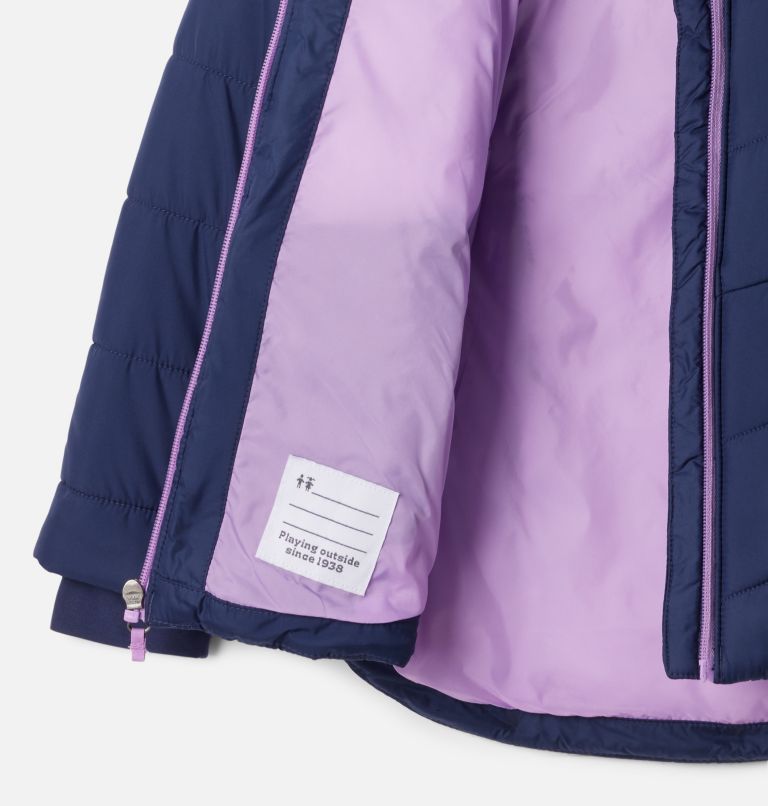 Girls' Katelyn Crest II Hooded Insulated Jacket, Color: Nocturnal, image 3