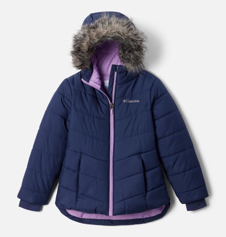 Thumbnail: Girls' Katelyn Crest II Hooded Insulated Jacket, Color: Nocturnal, image 1