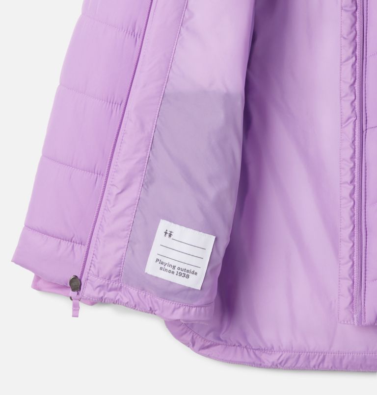 Girls' Katelyn Crest II Hooded Jacket, Color: Gumdrop, image 3