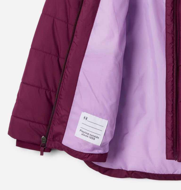 Thumbnail: Girls' Katelyn Crest II Hooded Insulated Jacket, Color: Marionberry, image 3
