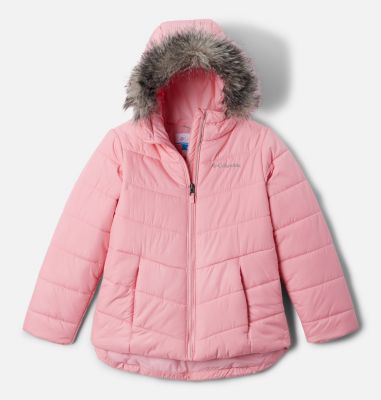 Girls' Katelyn Crest II Hooded Jacket, Color: Pink Orchid