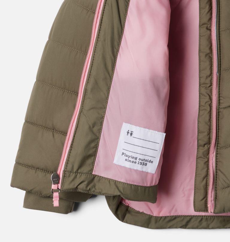 Girls' Toddler Katelyn Crest II Hooded Jacket, Color: Stone Green, image 3