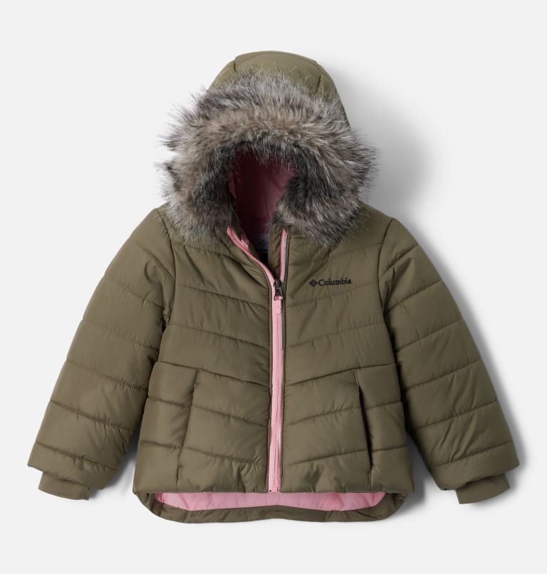 Girls' Toddler Katelyn Crest II Hooded Jacket, Color: Stone Green, image 1