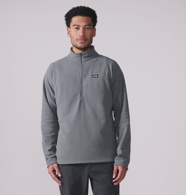 Men's Summit Grid 1/2 Zip, Color: Foil Grey