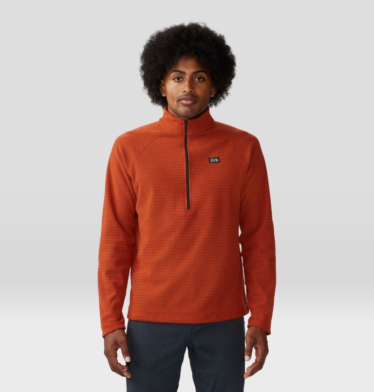 Chandail à demi-fermeture éclair Summit Grid Homme | 838 | M, Color: Dark Copper, image 1