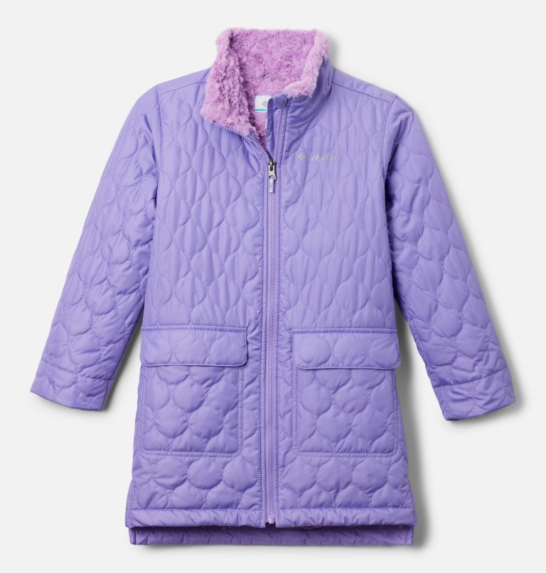 Girls' Bella Plush Novelty Jacket, Color: Paisley Purple, image 1