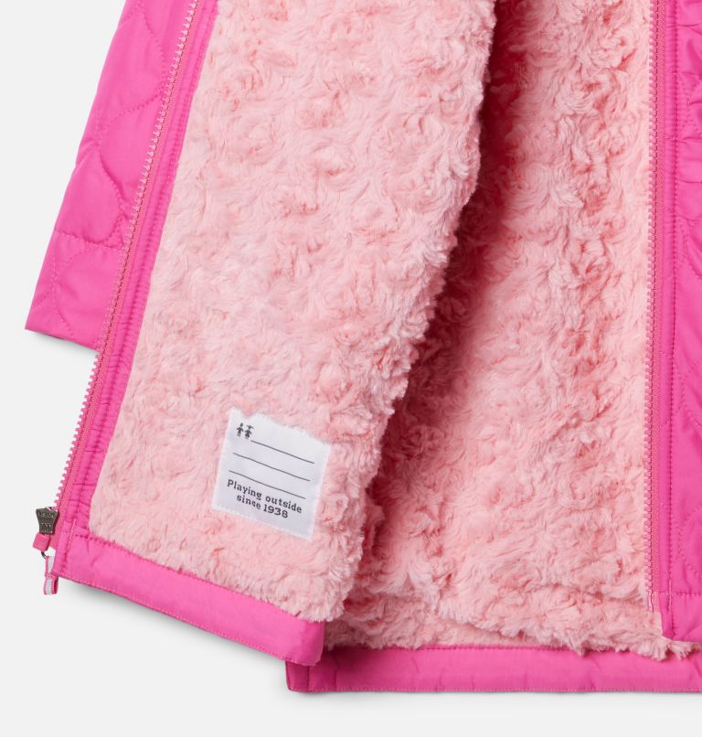 Girls' Bella Plush Novelty Jacket, Color: Pink Ice, image 3