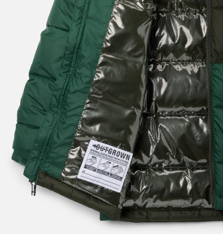 Kids' Pike Lake II Hooded Jacket, Color: Rain Forest, Greenscape, image 3