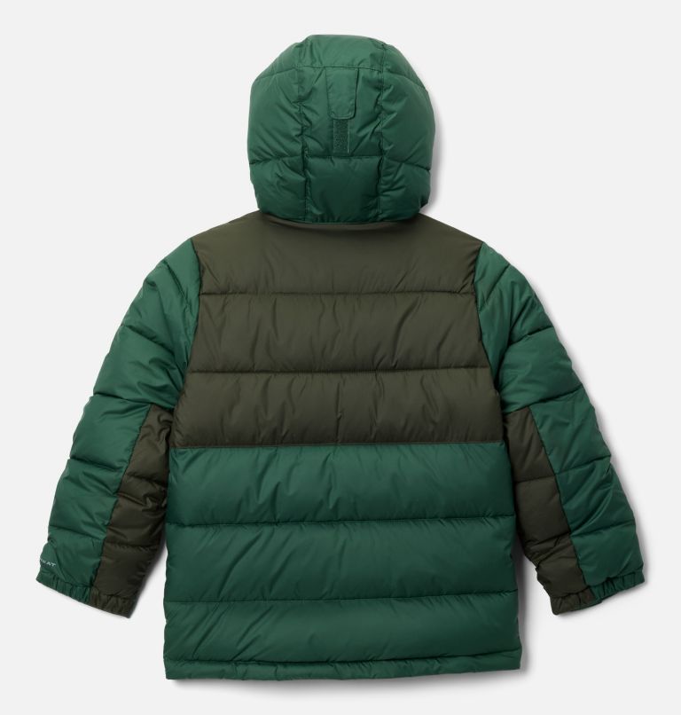 Kids' Pike Lake II Hooded Jacket, Color: Rain Forest, Greenscape, image 2