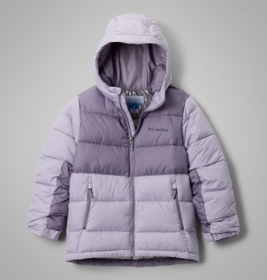 Youth Pike Lake II Hooded Puffer Jacket, Color: Lavender Pearl, Shale Purple, image 3