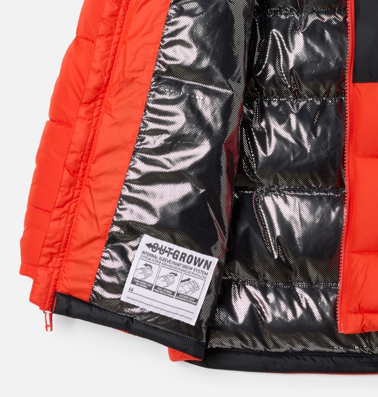 Youth Pike Lake II Hooded Puffer Jacket, Color: Spicy, Black, image 3
