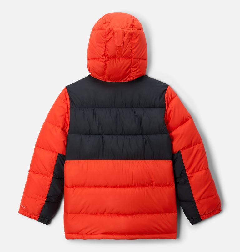 Youth Pike Lake II Hooded Puffer Jacket, Color: Spicy, Black, image 2