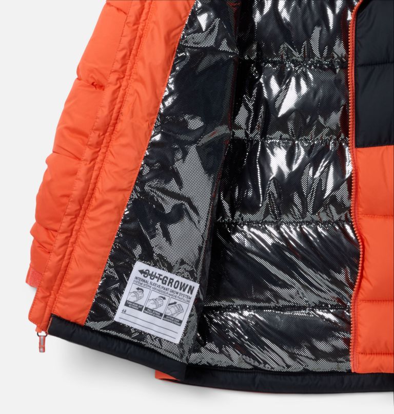 Youth Pike Lake II Hooded Puffer Jacket, Color: Zing, Black, image 3