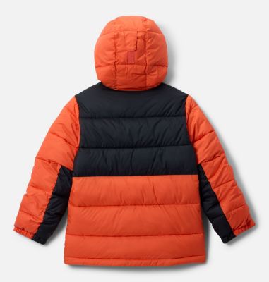 Youth Pike Lake II Hooded Puffer Jacket, Color: Zing, Black, image 2