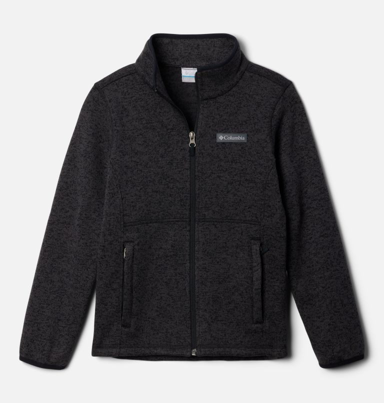 Kids' Sweater Weather Full Zip Jacket, Color: Black, image 1