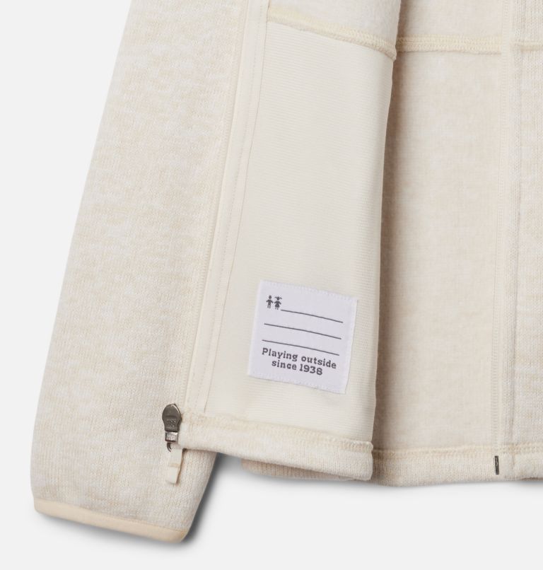 Kids' Sweater Weather Full Zip Jacket, Color: Chalk Heather, image 3