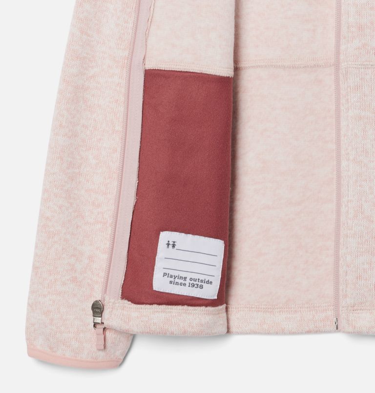 Kids' Sweater Weather Full Zip Jacket, Color: Dusty Pink Heather, image 3