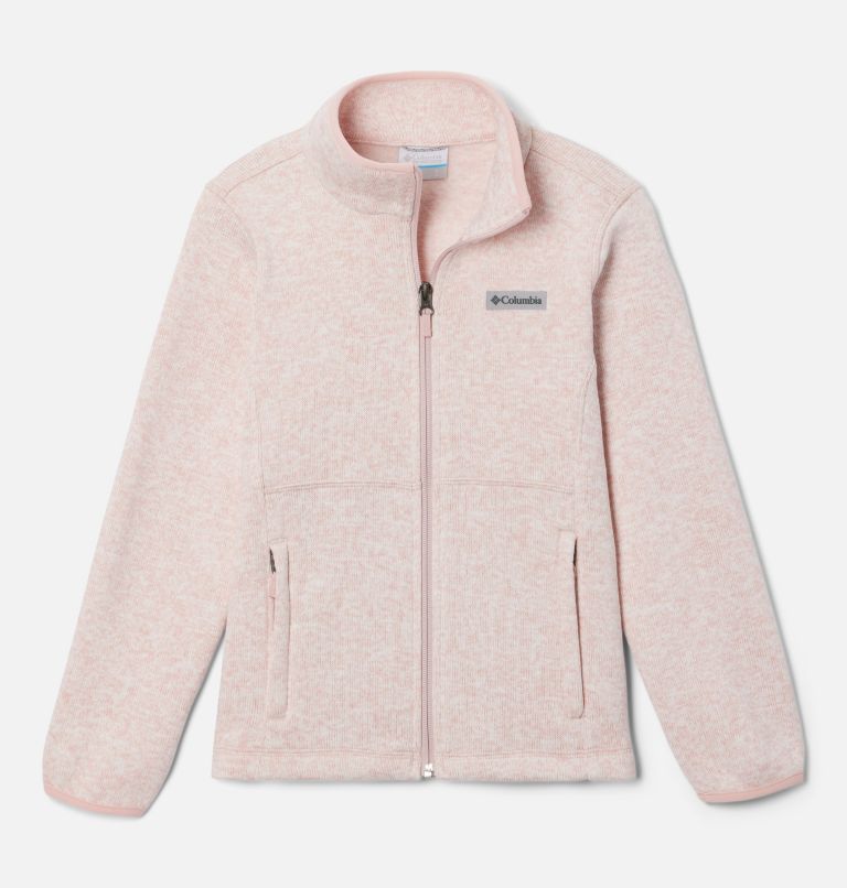 Thumbnail: Kids' Sweater Weather Full Zip Jacket, Color: Dusty Pink Heather, image 1