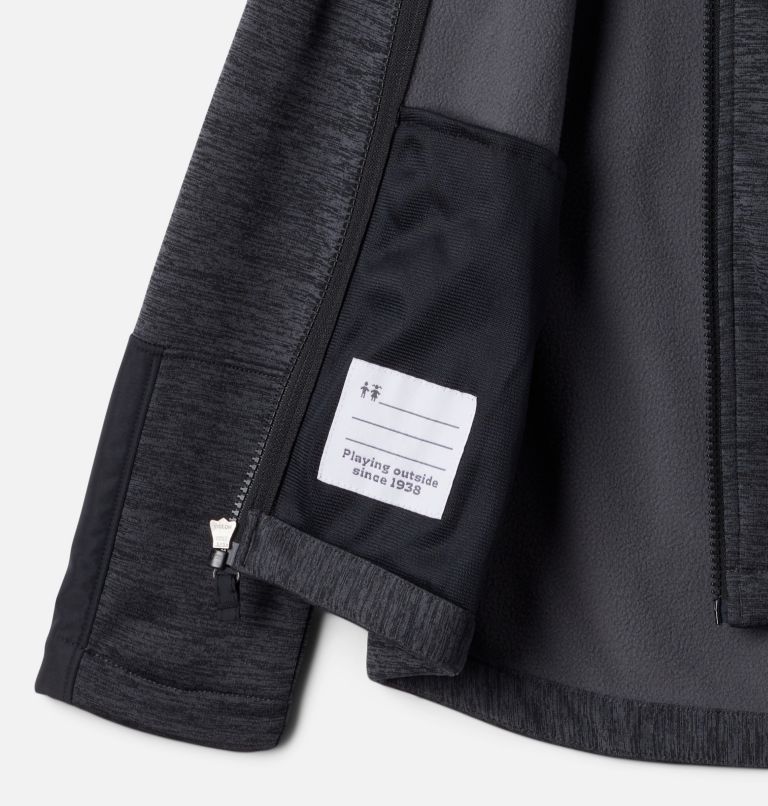 Thumbnail: Kids' Out-Shield II Dry Full Zip Fleece Jacket, Color: Black, image 3