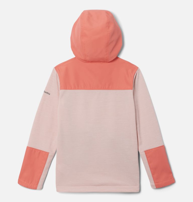 Kids' Out-Shield II Dry Full Zip Fleece Jacket, Color: Dusty Pink, Faded Peach, image 2