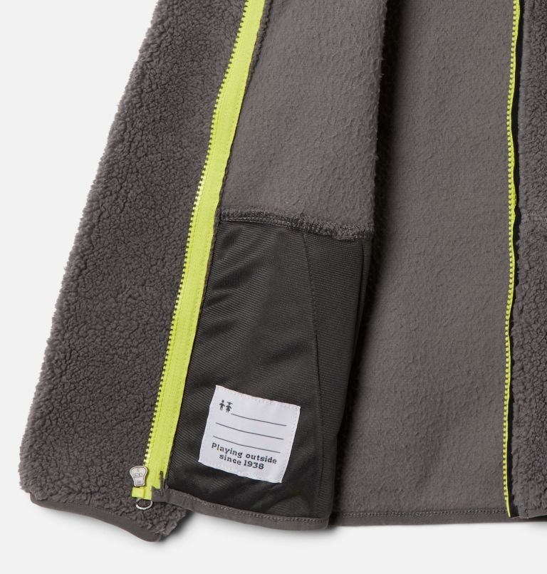 Boys' Rugged Ridge Hooded Sherpa Fleece Jacket, Color: City Grey, Black, image 3