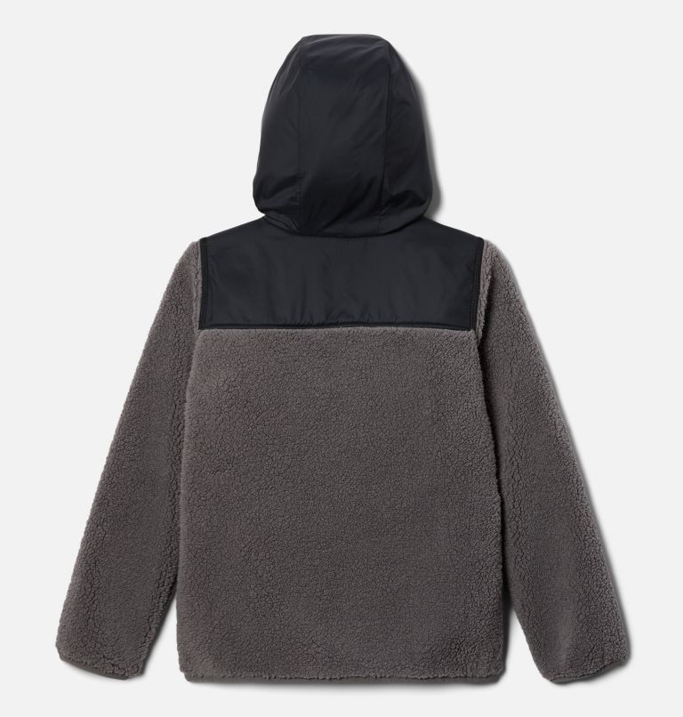 Boys' Rugged Ridge Hooded Sherpa Fleece Jacket, Color: City Grey, Black, image 2