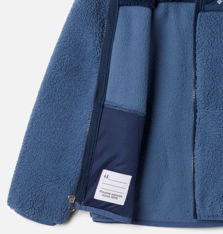 Boys' Rugged Ridge Hooded Sherpa Fleece Jacket, Color: Dark Mountain, Collegiate Navy, image 3
