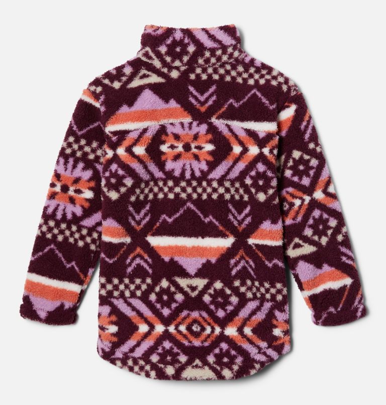 Thumbnail: Girls' West Bend Full Zip Fleece Jacket, Color: Marionberry Checkered Peaks, image 2