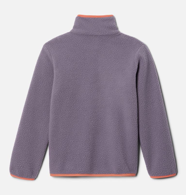 Thumbnail: Kids' Helvetia Half Snap Fleece Pullover, Color: Granite Purple, Night Wave, image 2