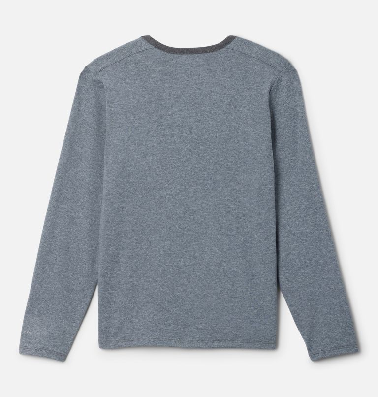 Boys' Tech Trail Long Sleeve Shirt, Color: City Grey, Shark, image 2
