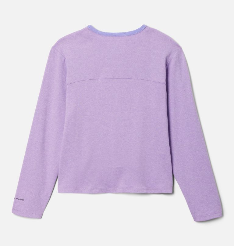 Thumbnail: Girls' Tech Trail Long Sleeve Shirt, Color: Gumdrop, Paisley Purple, image 2