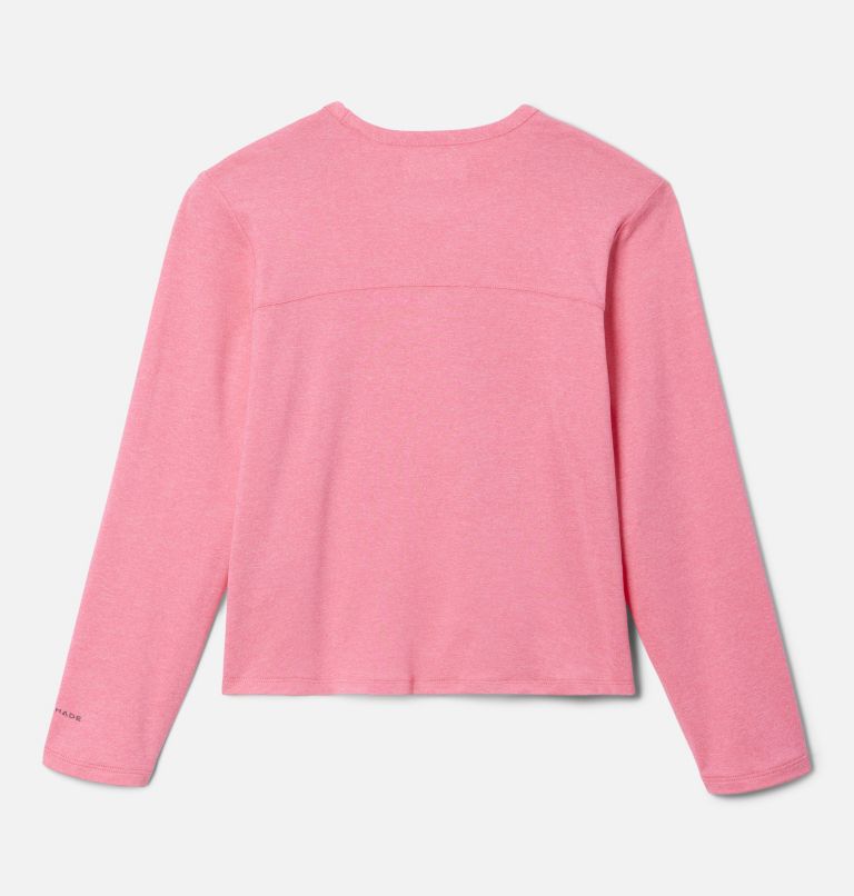 Girls' Tech Trail Long Sleeve Shirt, Color: Camellia Rose, image 2
