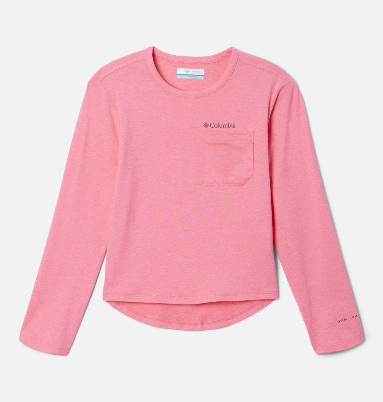 Thumbnail: T-shirt à manches longues Tech Trail pour fille, Color: Camellia Rose, image 1