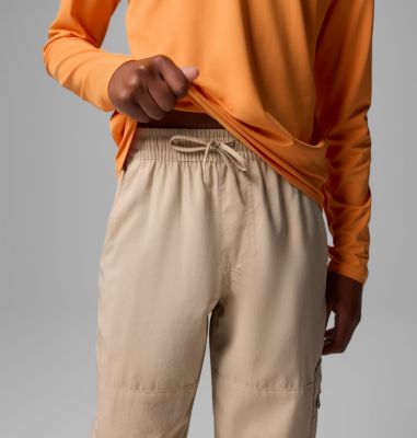 Boys' Silver Ridge Utility Cargo Hiking Trousers, Color: Ancient Fossil, image 4