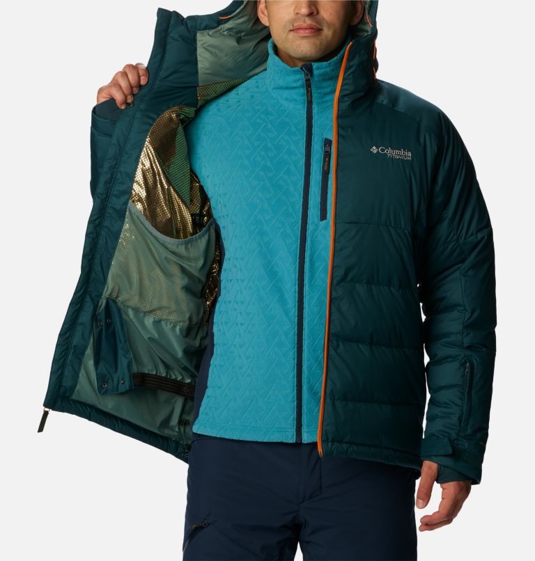 Thumbnail: Men's Roaring Fork Waterproof Down Ski Jacket, Color: Night Wave, Metal, image 5