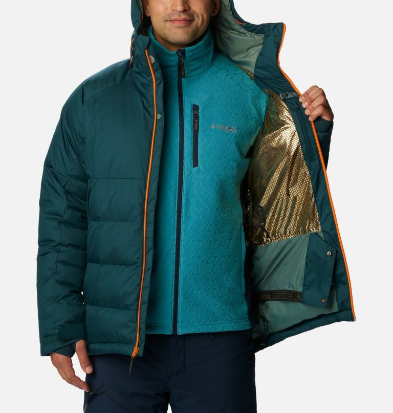 Men's Roaring Fork Waterproof Down Ski Jacket, Color: Night Wave, Metal, image 6