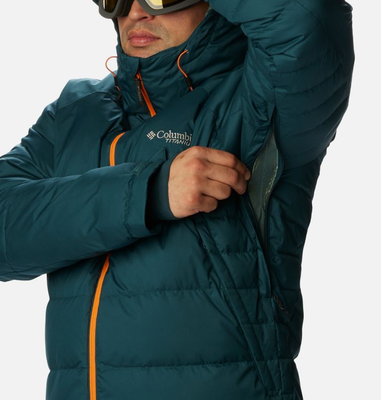 Thumbnail: Men's Roaring Fork Waterproof Down Ski Jacket, Color: Night Wave, Metal, image 8