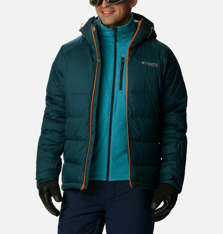 Men's Roaring Fork Waterproof Down Ski Jacket, Color: Night Wave, Metal, image 10