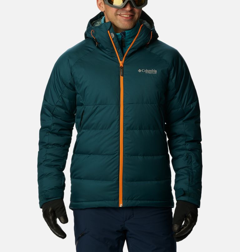 Men's Roaring Fork Waterproof Down Ski Jacket, Color: Night Wave, Metal, image 1